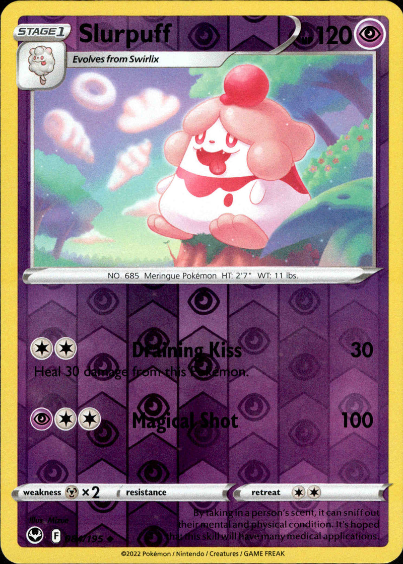 Slurpuff - 084/195 - Silver Tempest - Reverse Holo Card Cavern Trading Cards, LLC Slurpuff - 084/195 - Silver Tempest - Reverse Holo Card Cavern Trading Cards, LLC