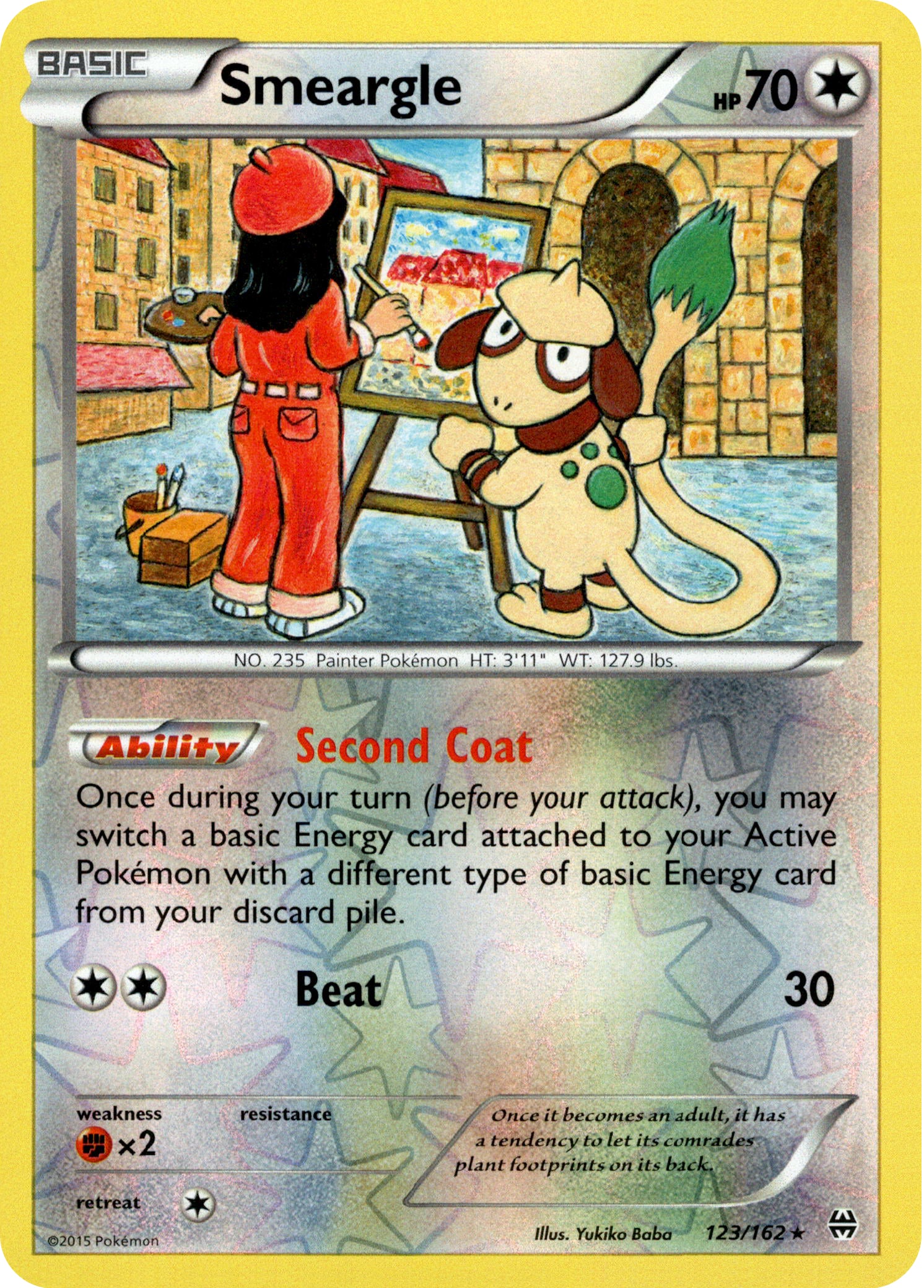 Smeargle - 123/162 - BREAKthrough - Reverse Holo - Card Cavern
