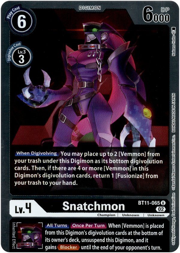 Snatchmon - BT11-065 U - Dimensional Phase - Foil - Card Cavern