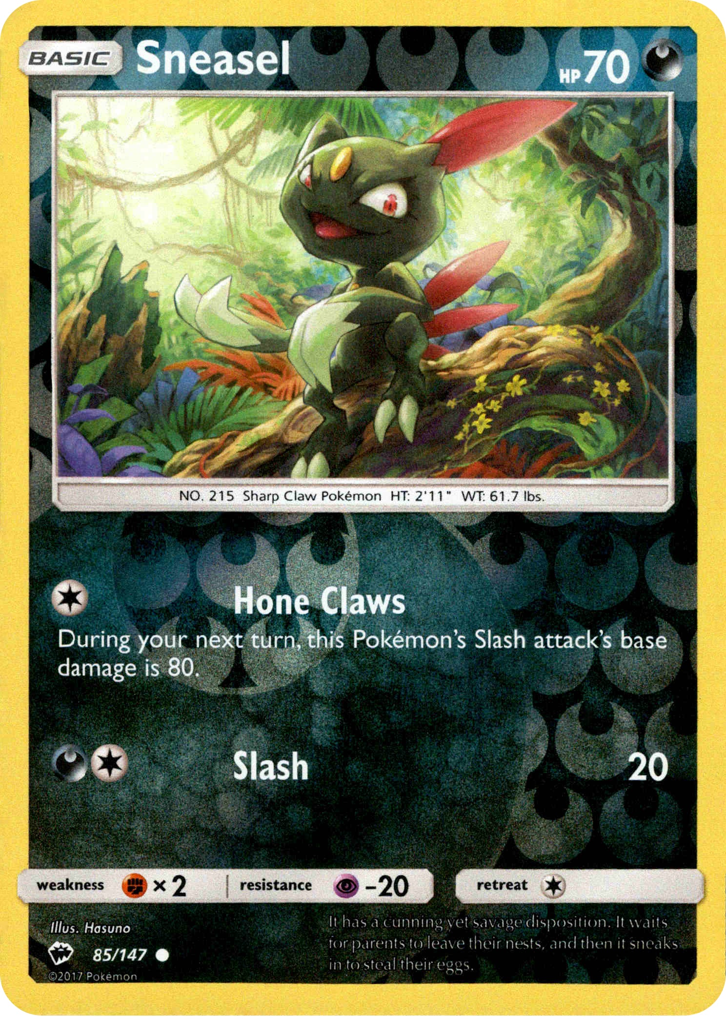 Sneasel - 85/147 - Burning Shadows - Reverse Holo - Card Cavern