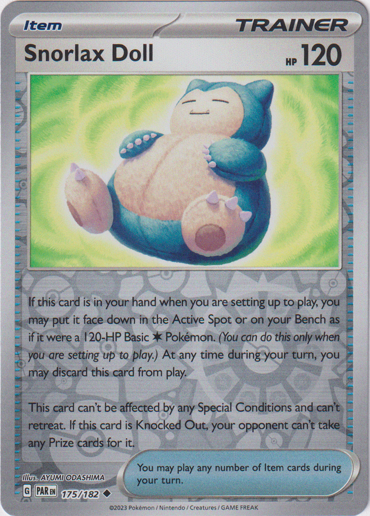 Snorlax Doll - 175/182 - Paradox Rift - Reverse Holo - Card Cavern