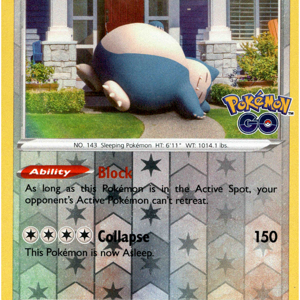 snorlax pokemon go card Snorlax - 055/078 - Pokemon Go