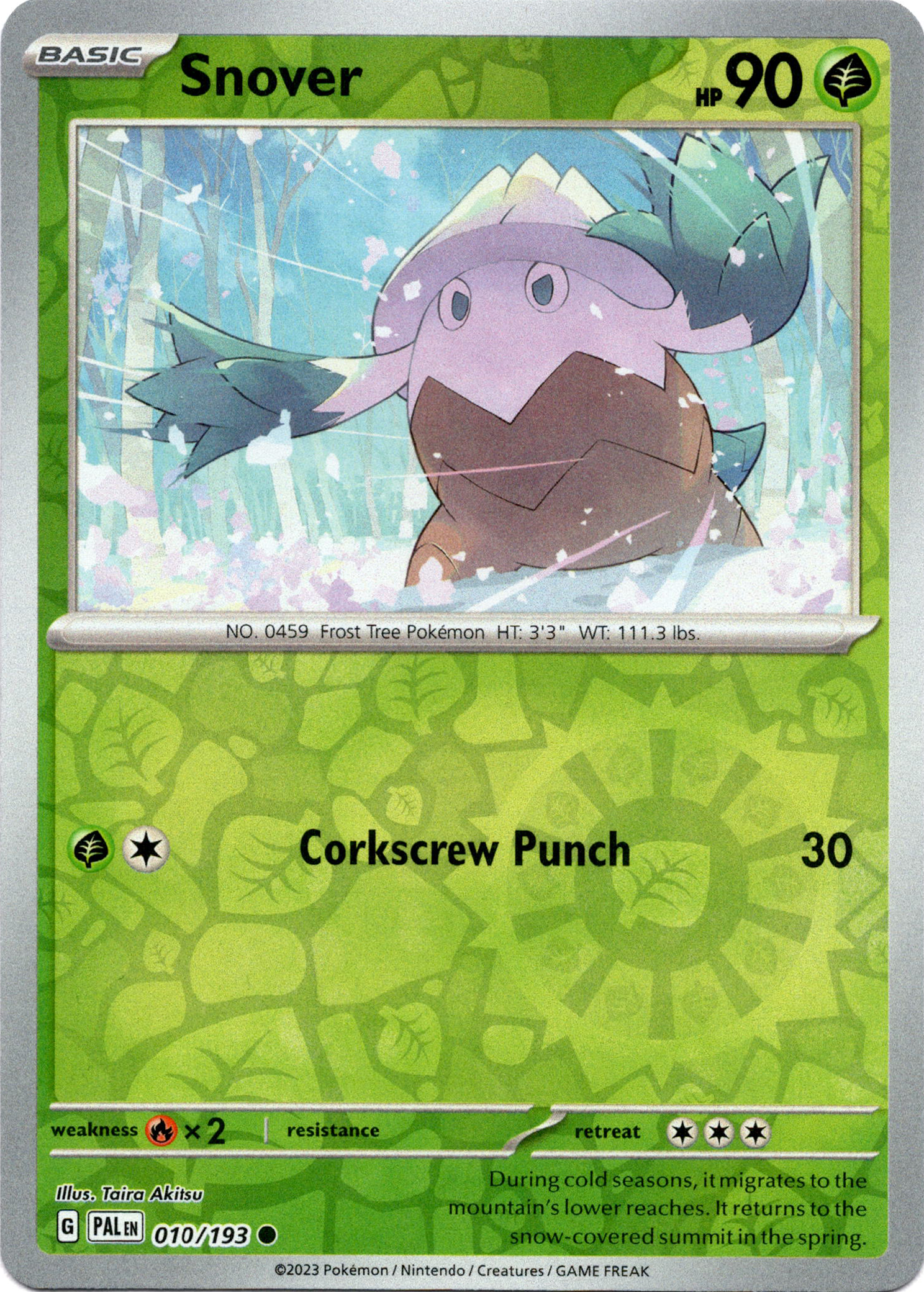 Snover - 010/193 - Paldea Evolved - Reverse Holo - Card Cavern