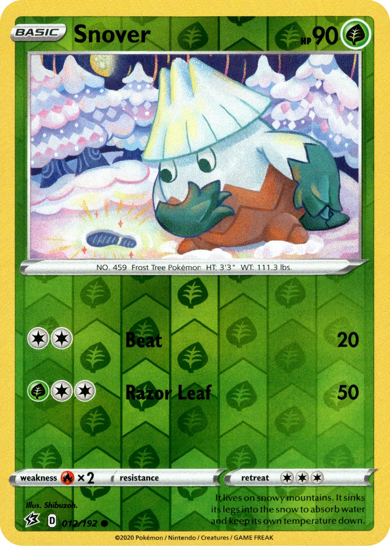 Snover - 12/192 - Rebel Clash - Reverse Holo - Card Cavern