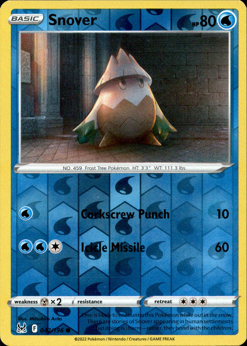 Snover - 042/196 - Lost Origin - Reverse Holo - Card Cavern