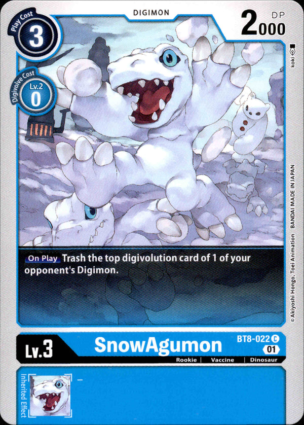SnowAgumon - BT8-022 C - New Awakening - Card Cavern