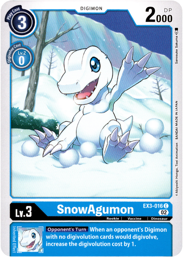 SnowAgumon - EX3-016 C - Draconic Roar - Card Cavern