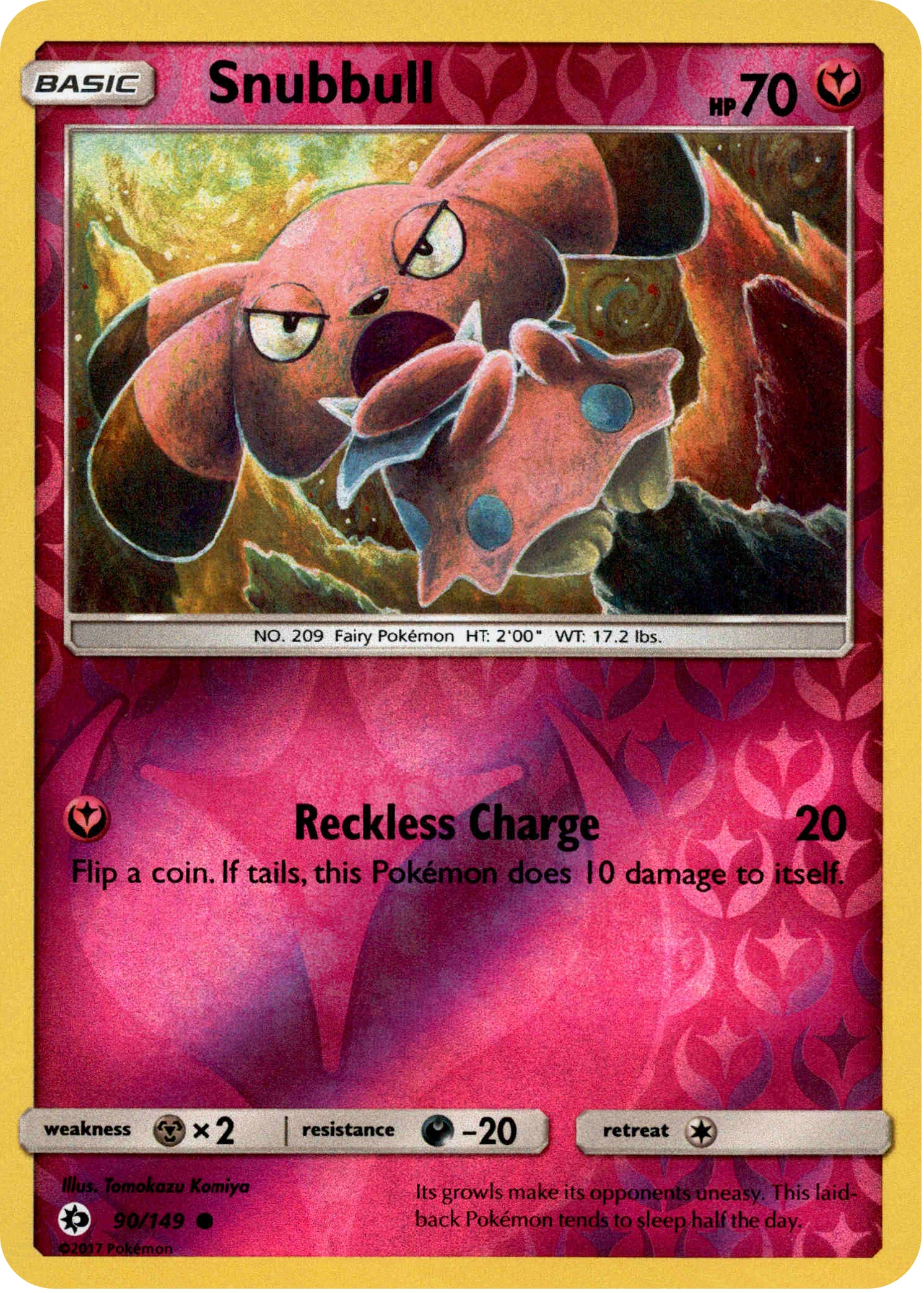 Snubbull - 90/149 - Sun & Moon - Reverse Holo - Card Cavern