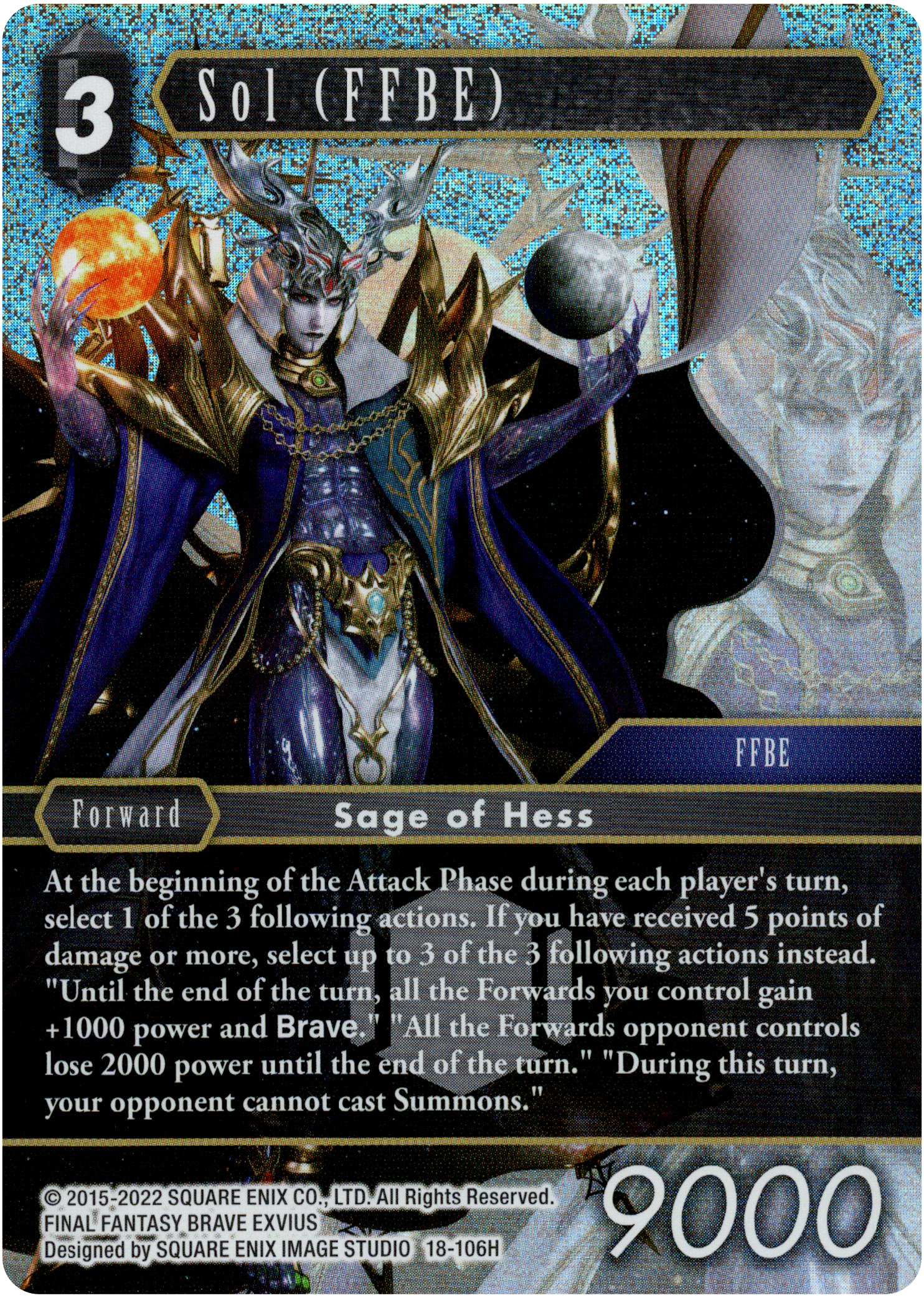 Sol (FFBE) - 18-106H - Resurgence of Power - Foil - Card Cavern