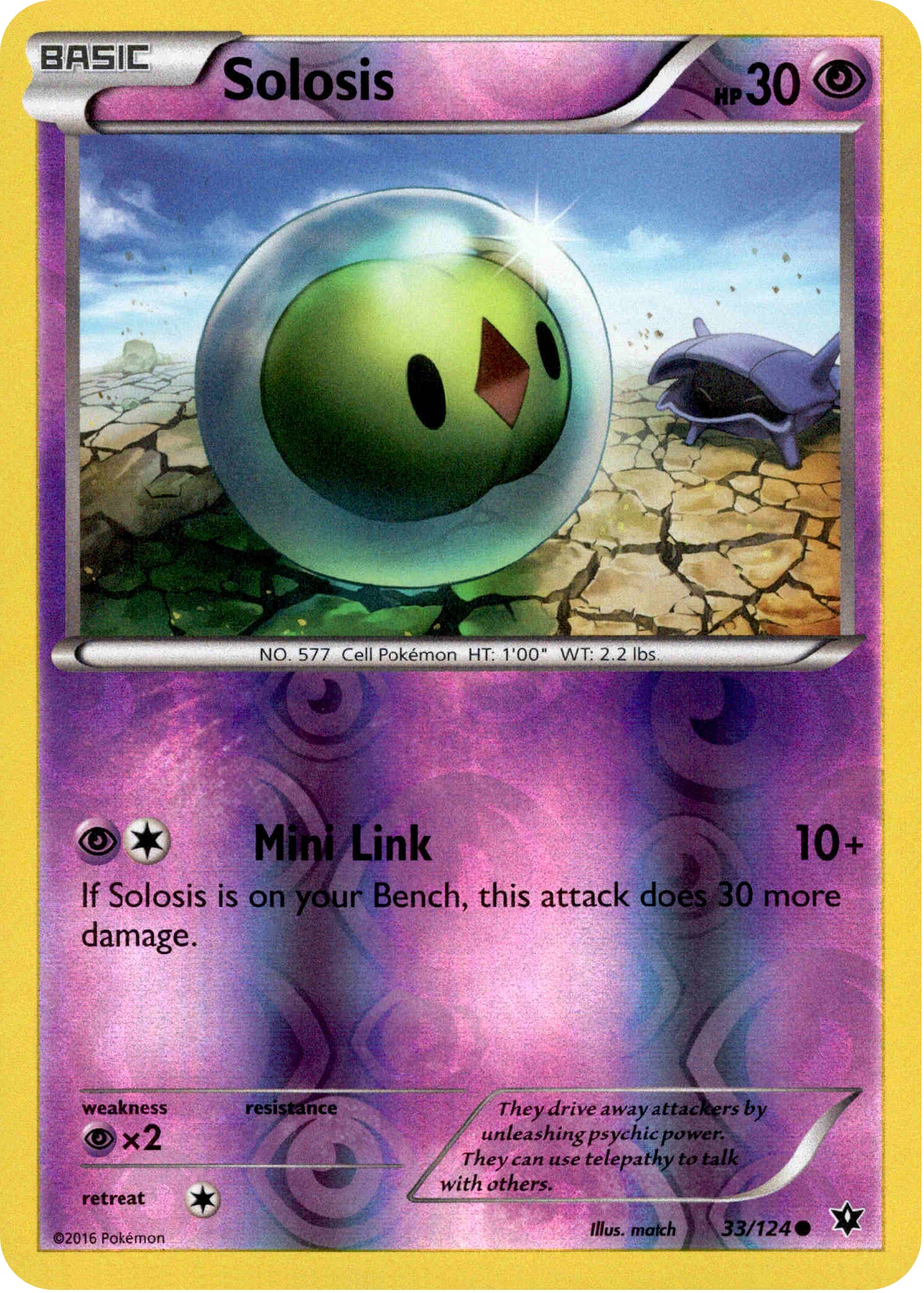 Solosis - 33/124 - Fates Collide - Reverse Holo - Card Cavern