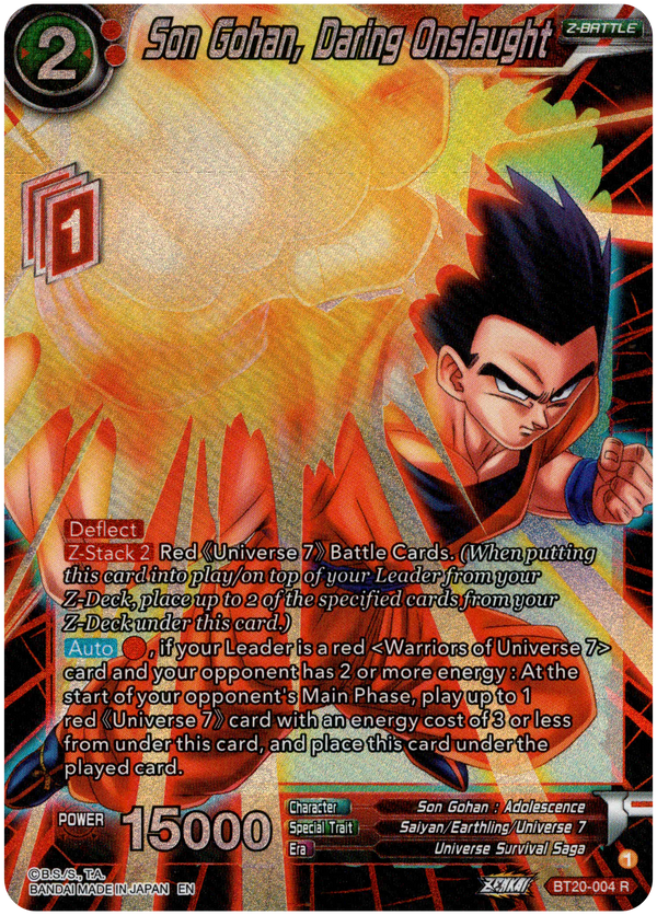 Son Gohan, Daring Onslaught - BT20-004 R - Power Absorbed - Foil - Card Cavern