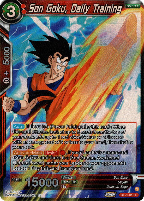 Son Goku, Daily Training - BT21-010 - Wild Resurgence - Foil - Card Cavern