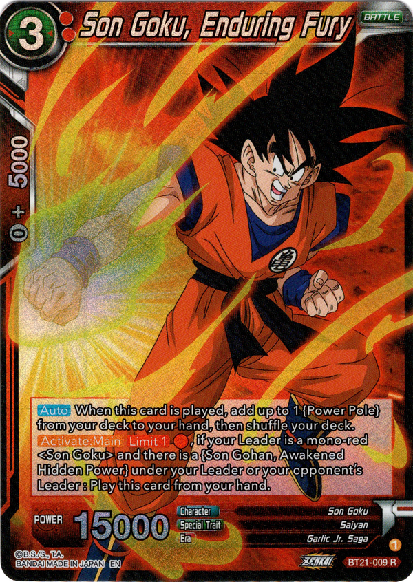 Son Goku, Enduring Fury - BT21-009 - Wild Resurgence - Foil - Card Cavern