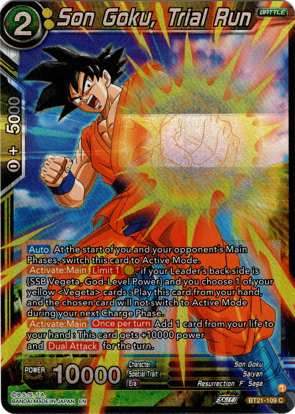 Son Goku, Trial Run - BT21-109 - Wild Resurgence - Foil - Card Cavern