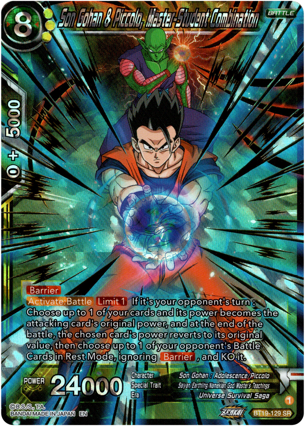 Son Gohan & Piccolo, Master-Student Combination - BT19-129 - Fighter's Ambition - Foil - Card Cavern