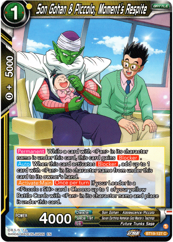 Son Gohan & Piccolo, Moment's Respite - BT19-127 - Fighter's Ambition - Card Cavern