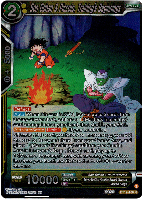 Son Gohan & Piccolo, Training's Beginnings - BT19-108 - Fighter's Ambition - Foil - Card Cavern