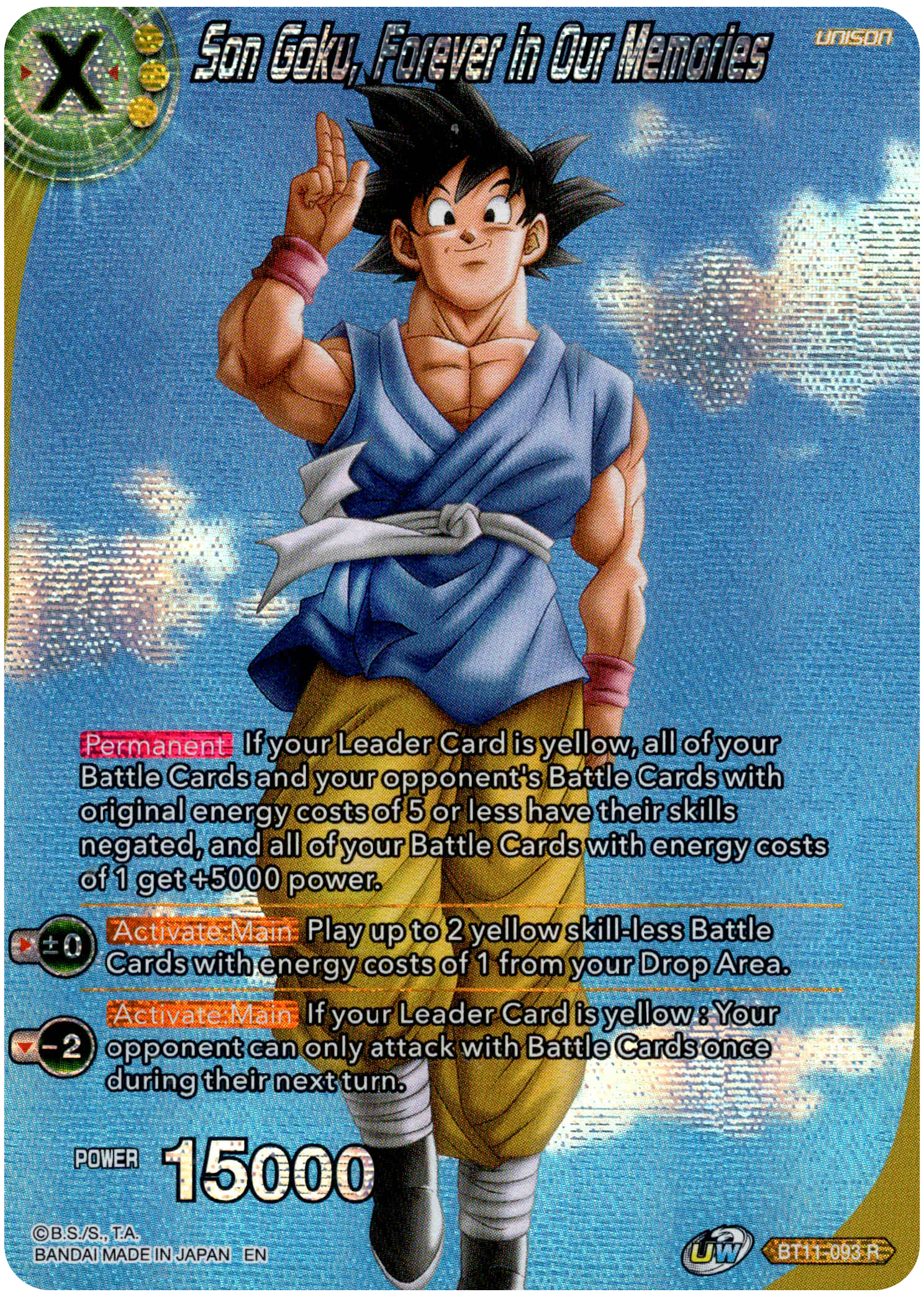 Son Goku, Forever in Our Memories - BT11-093 - Theme Selection - Foil - Card Cavern