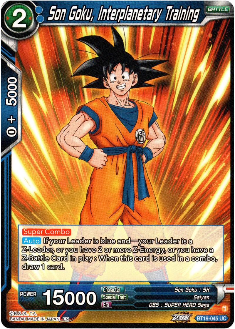 Son Goku, Interplanetary Training - BT19-045 - Fighter's Ambition Card Cavern Trading Cards, LLC Son Goku, Interplanetary Training - BT19-045 - Fighter's Ambition Card Cavern Trading Cards, LLC
