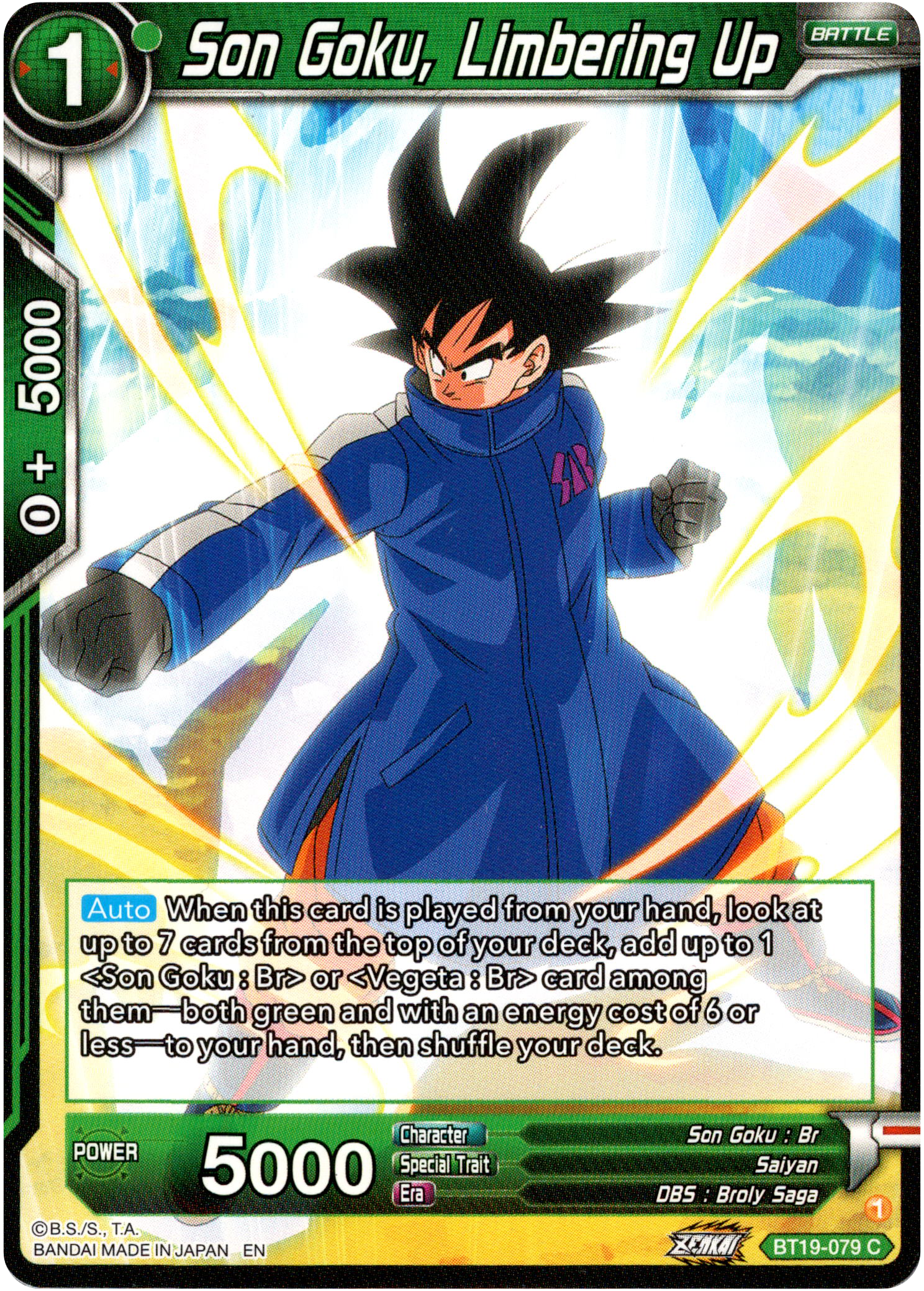 Son Goku, Limbering Up - BT19-079 - Fighter's Ambition - Card Cavern