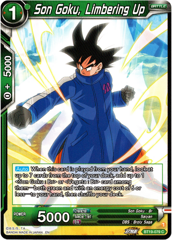 Son Goku, Limbering Up - BT19-079 - Fighter's Ambition - Card Cavern