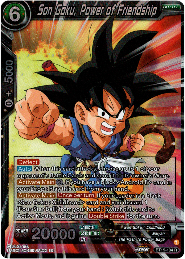 Son Goku, Power of Friendship - BT19-134 - Fighter's Ambition - Foil - Card Cavern
