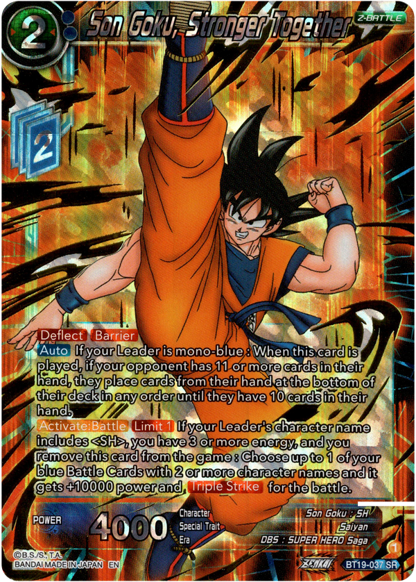 Son Goku, Stronger Together - BT19-037 - Fighter's Ambition - Foil - Card Cavern