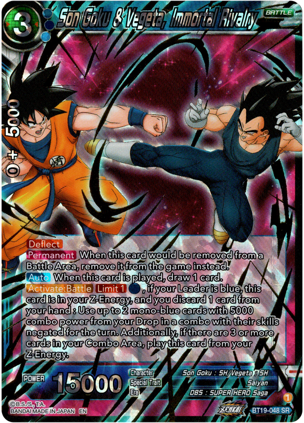 Son Goku & Vegeta, Immortal Rivalry - BT19-048 - Fighter's Ambition - Foil - Card Cavern