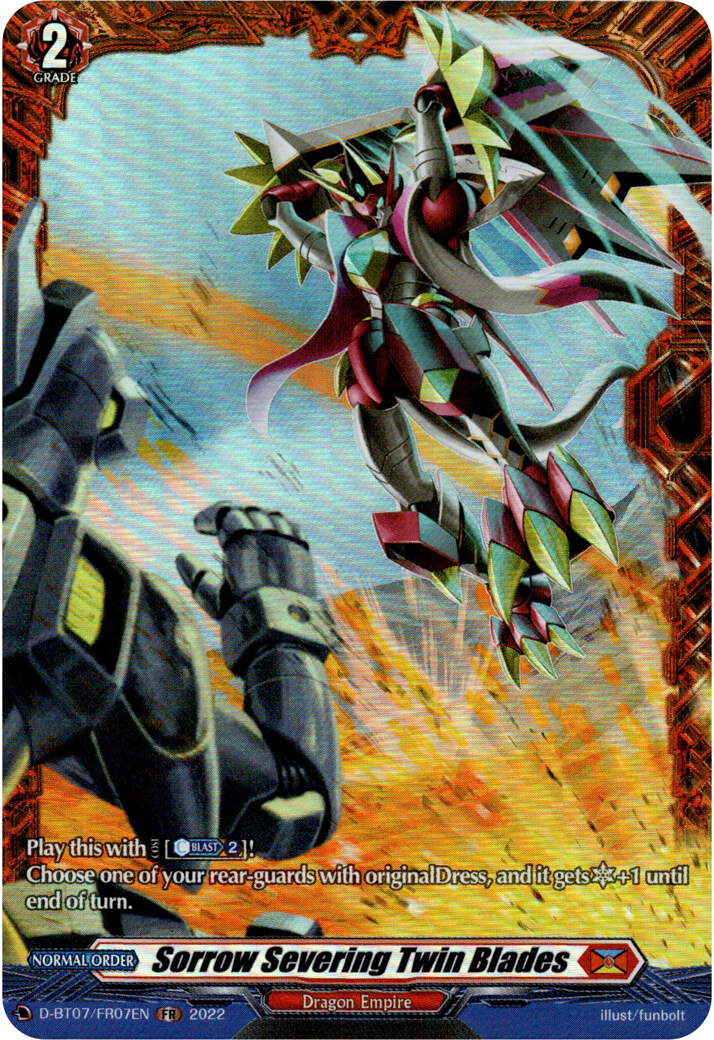 Sorrow Severing Twin Blades - D-BT07/FR07EN - Raging Flames Against Emerald Storm - Card Cavern