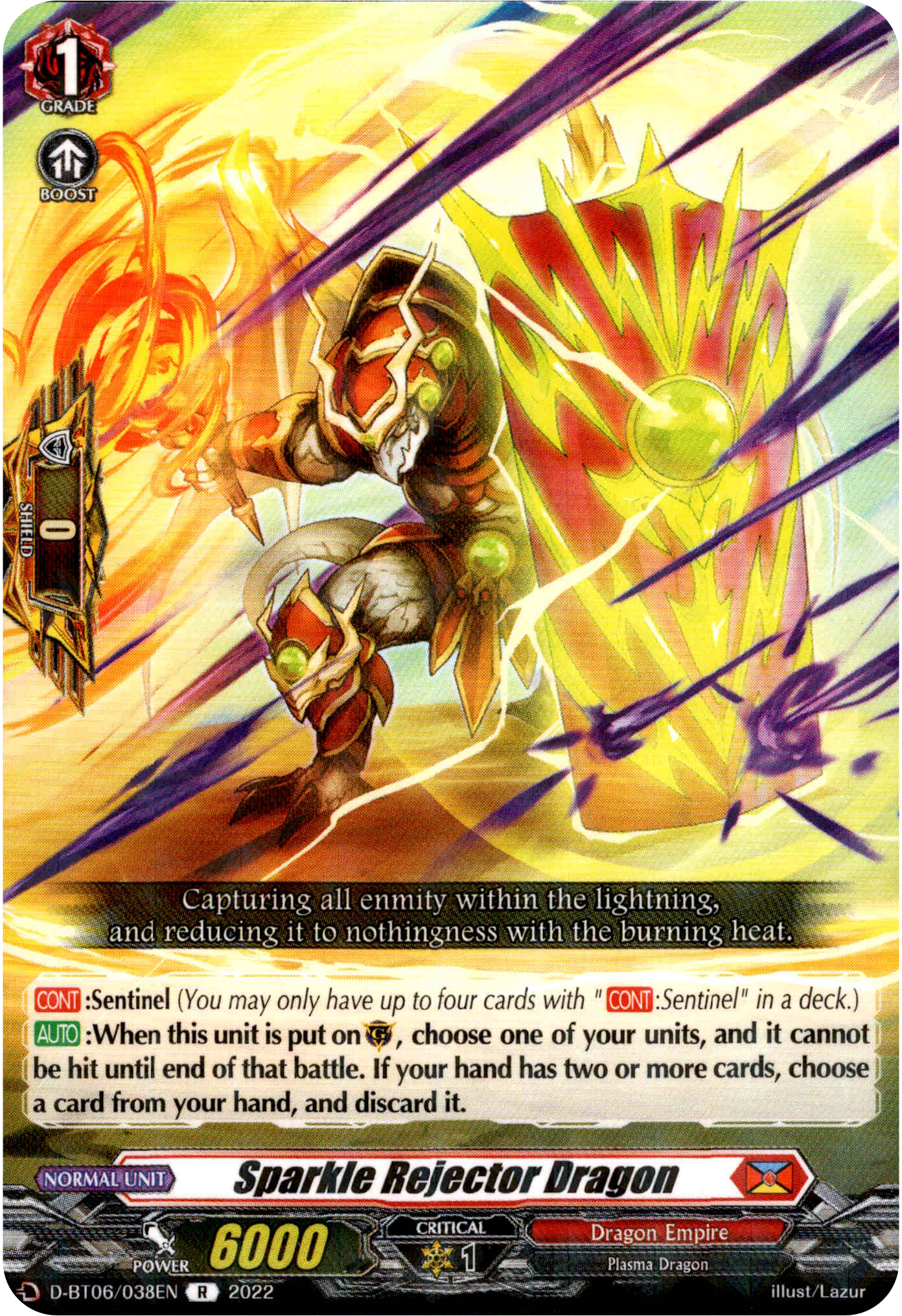 Sparkle Rejector Dragon - D-BT06/038EN - Blazing Dragon Reborn - Card Cavern