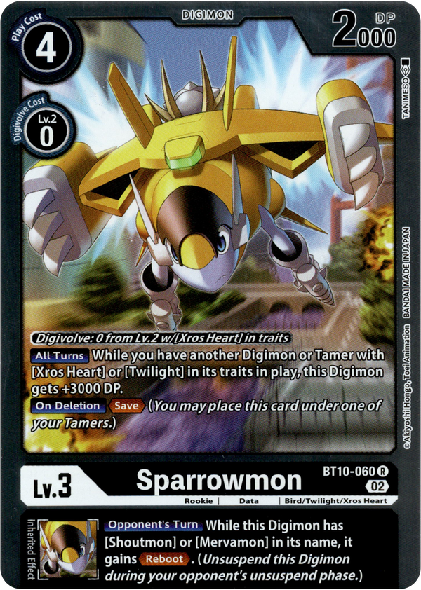 Sparrowmon - BT10-060 R - Xros Encounter - Foil - Card Cavern
