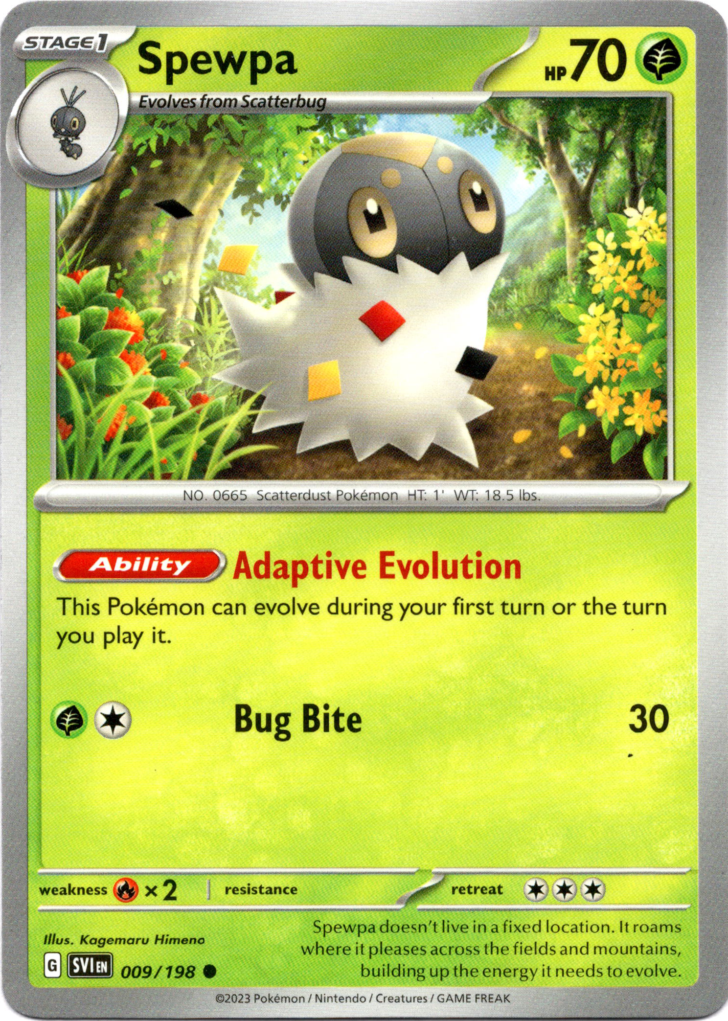 Spewpa - 009/198 - Scarlet & Violet - Card Cavern