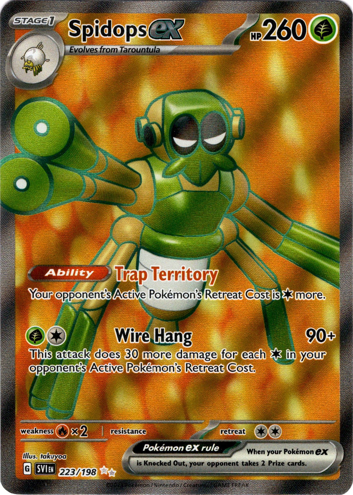 Spidoops Spidops ex - 223/198 - Scarlet & Violet - Holo – Card Cavern Trading ...