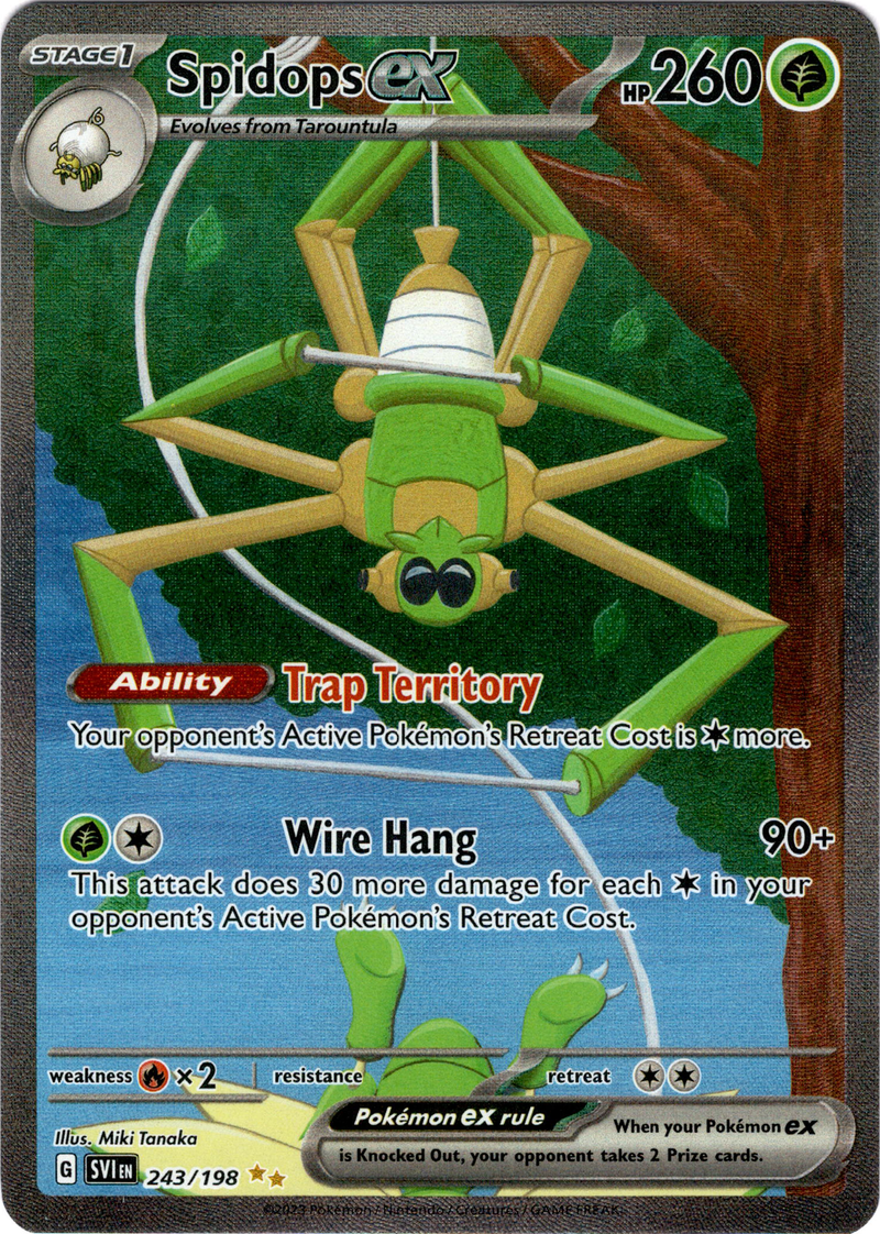 Spidops Rairty Spidops ex - 243/198 - Scarlet & Violet - Holo – Card Cavern Trading ...