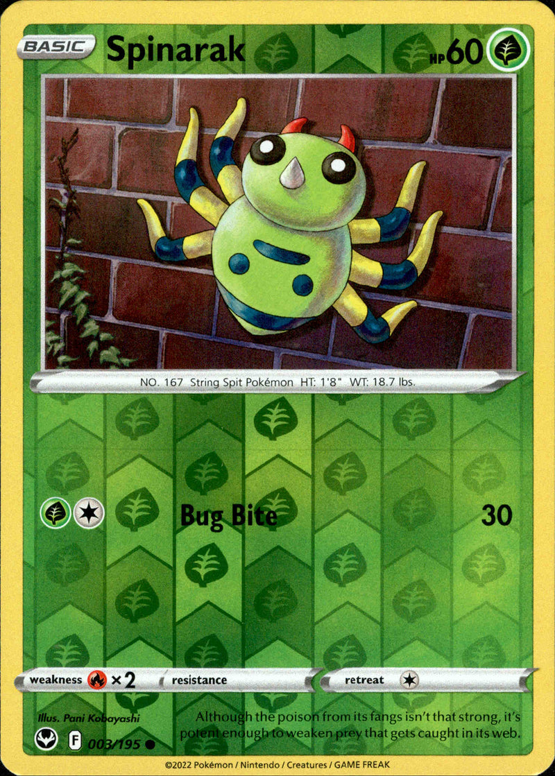 spinarak pokemon card value Spinarak - 003/195 - Silver Tempest