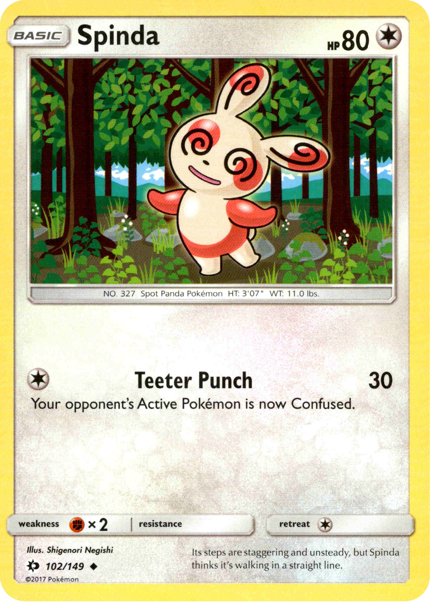 Spinda - 102/149 - Sun & Moon - Card Cavern