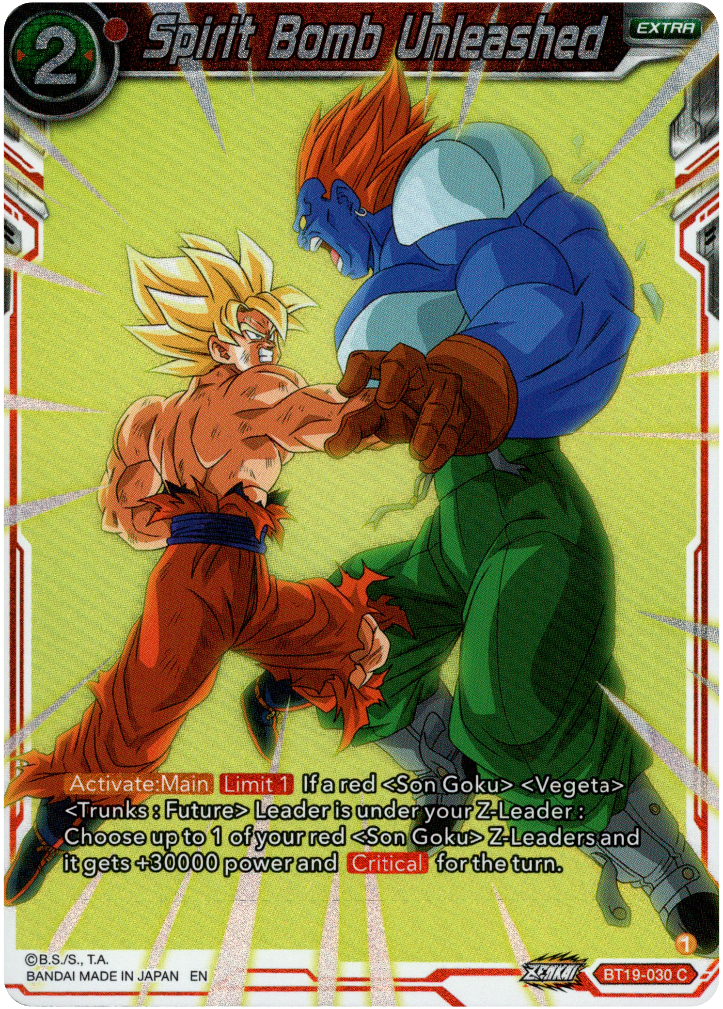 Spirit Bomb Unleashed - BT19-030 - Fighter's Ambition - Foil - Card Cavern