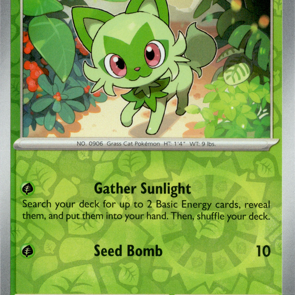 sprigatito holographic card Sprigatito 001/015 - Holo - McDonald's 2023 Pokemon TCG Card M23en - NM/MINT+