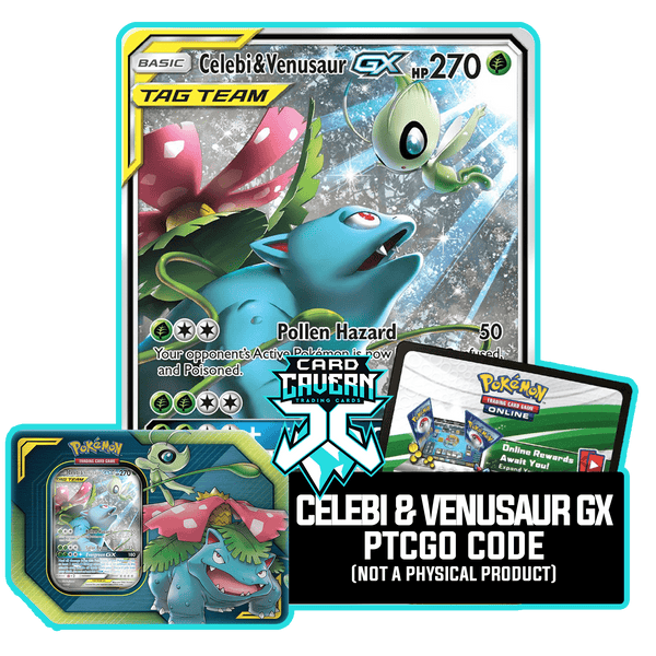 Spring 2019 Tag Team Tin: Celebi & Venusaur GX - PTCGO Code - Card Cavern