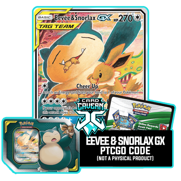 Spring 2019 Tag Team Tin: Eevee & Snorlax GX - PTCGL Code – Card
