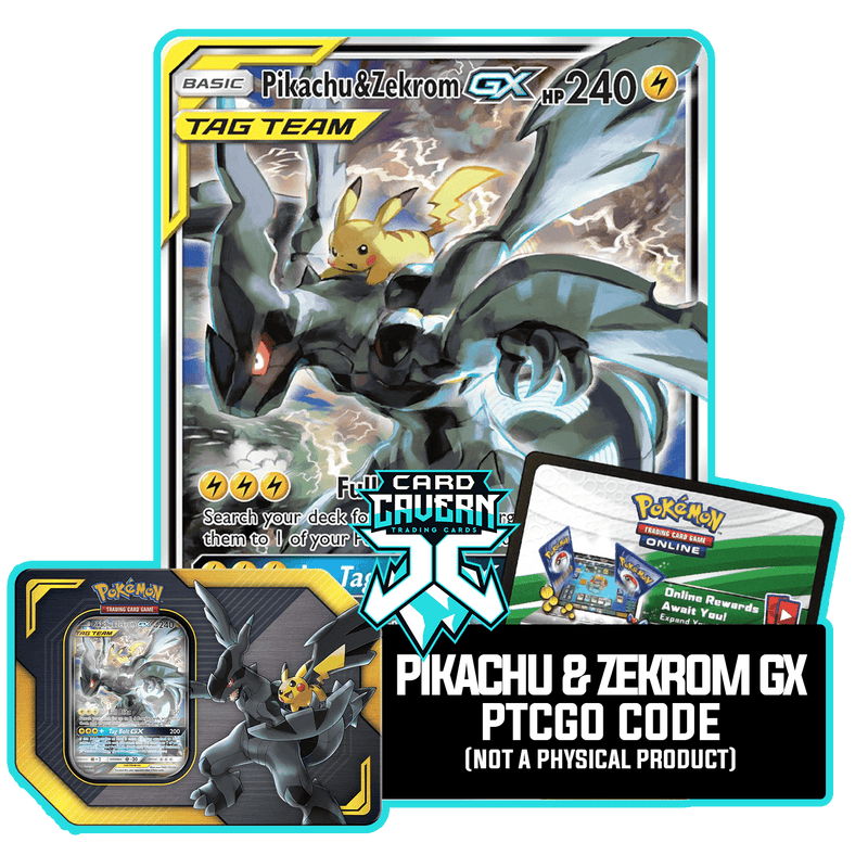 Spring 2019 Tag Team Tin: Pikachu & Zekrom GX - PTCGO Code - Card Cavern