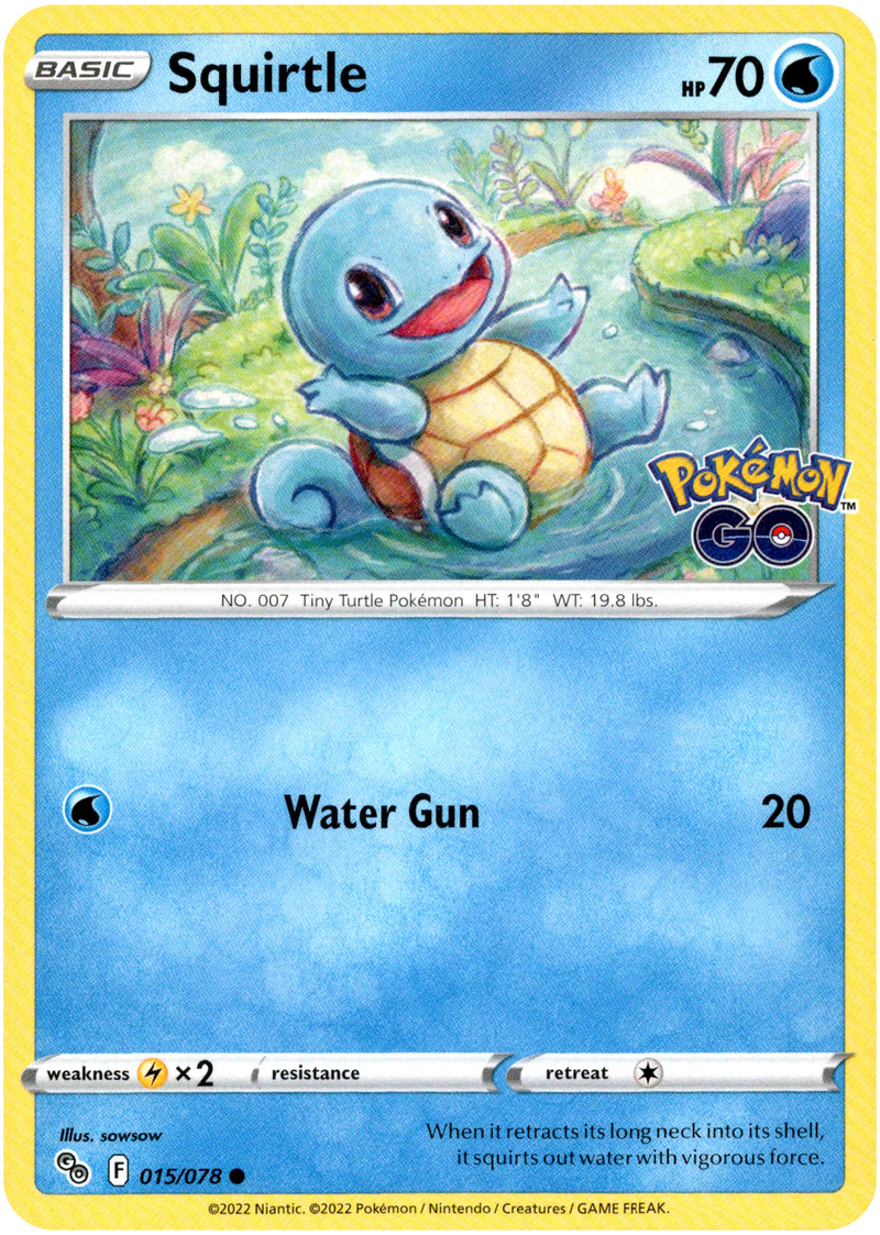 turtle pokemon card Squirtle - 015/078