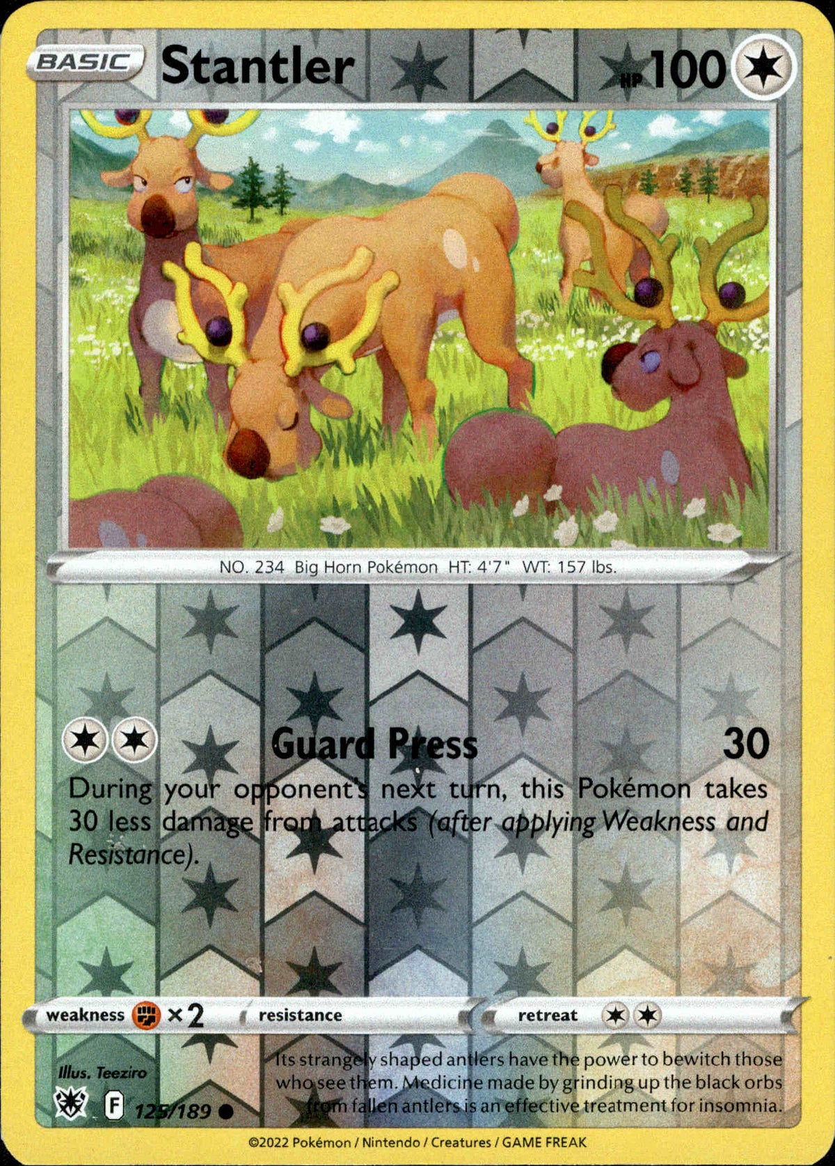 Stantler - 125/189 - Astral Radiance - Reverse Holo - Card Cavern