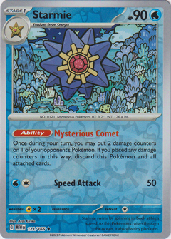 Starmie - 121/165 - Scarlet & Violet 151 - Reverse Holo - Card Cavern