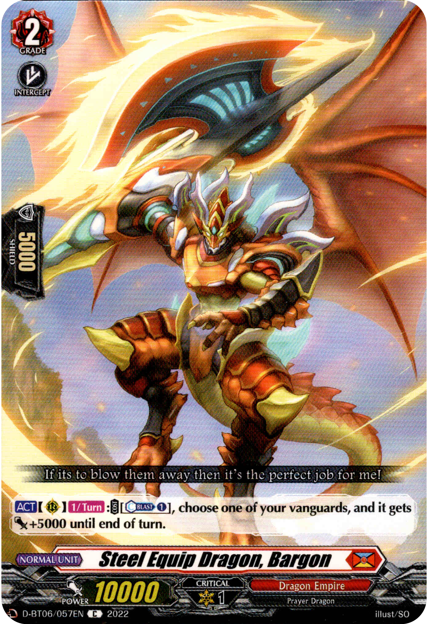 Steel Equip Dragon, Bargon - D-BT06/057EN - Blazing Dragon Reborn - Card Cavern