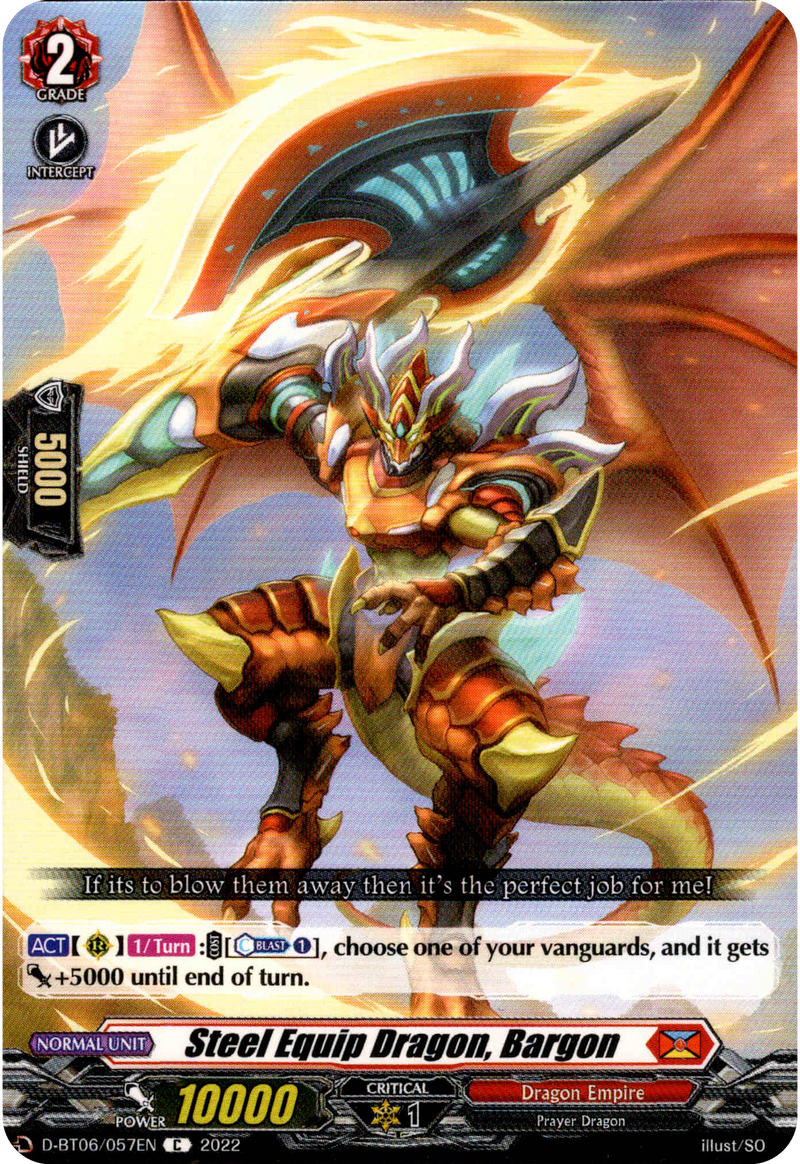 Steel Equip Dragon, Bargon - D-BT06/057EN - Blazing Dragon Reborn ...