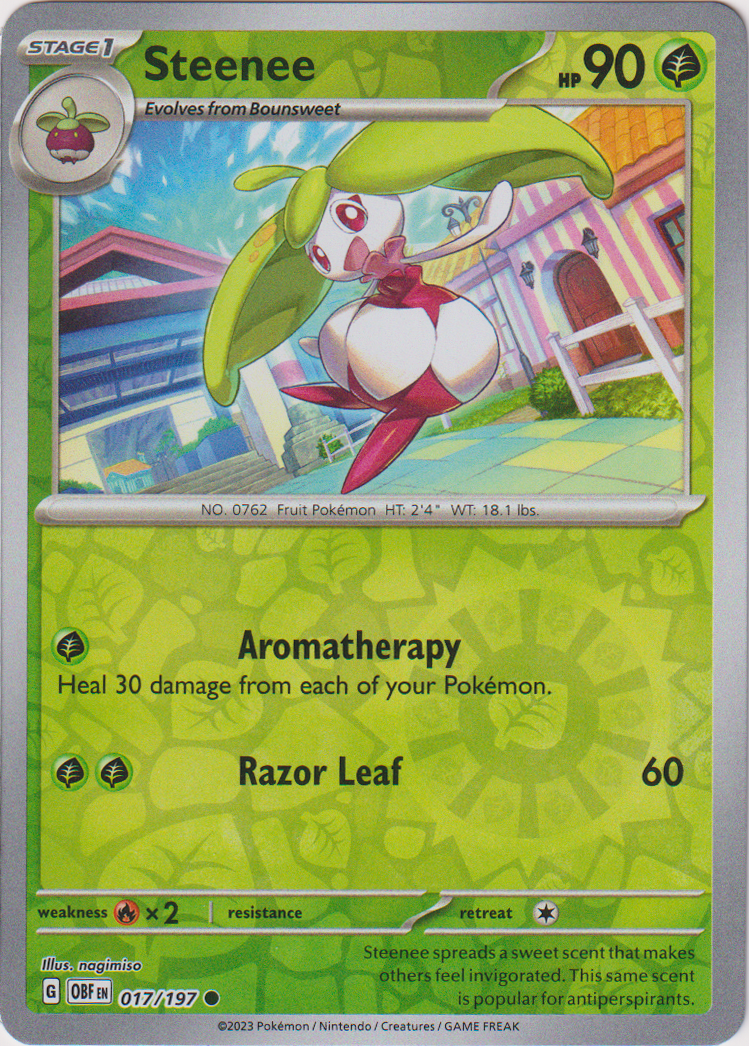 Steenee - 017/197 - Obsidian Flames - Reverse Holo - Card Cavern