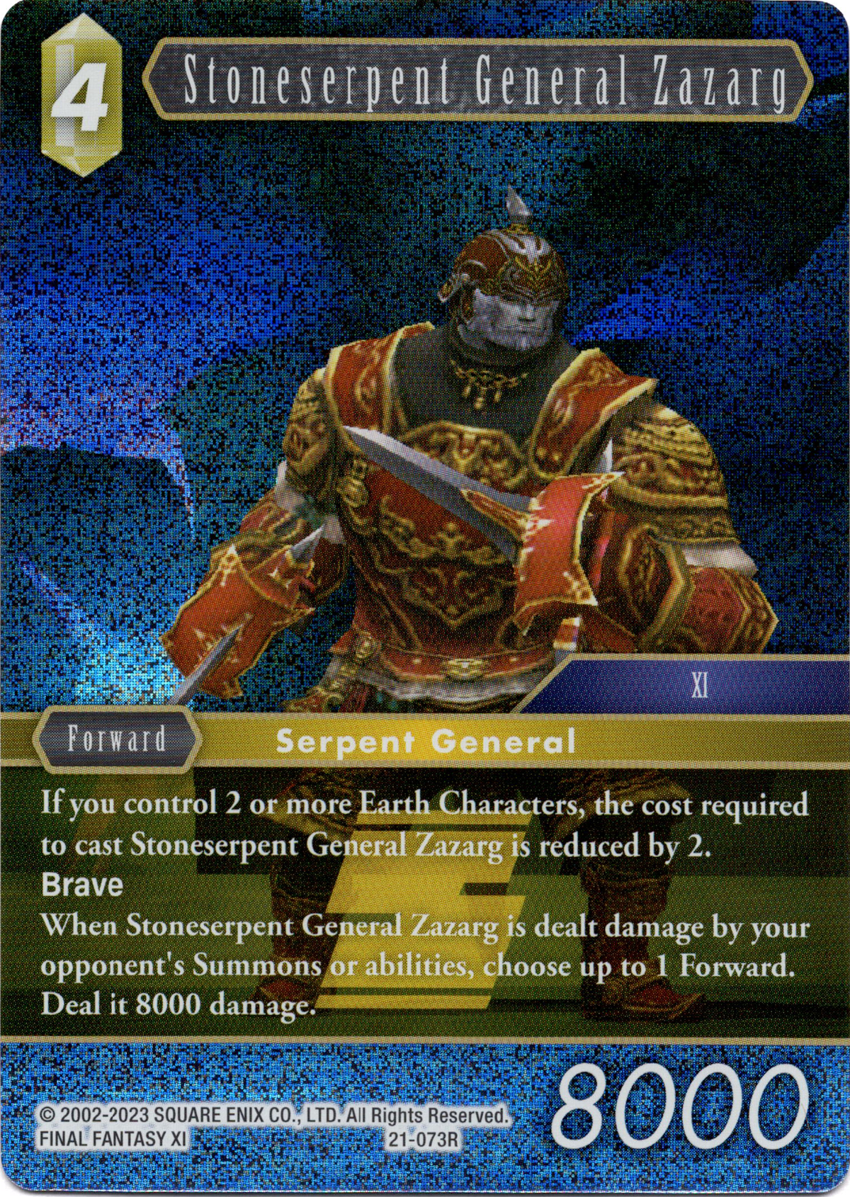 Stoneserpent General Zazarg - 21-073R - Beyond Destiny - Foil - Card Cavern