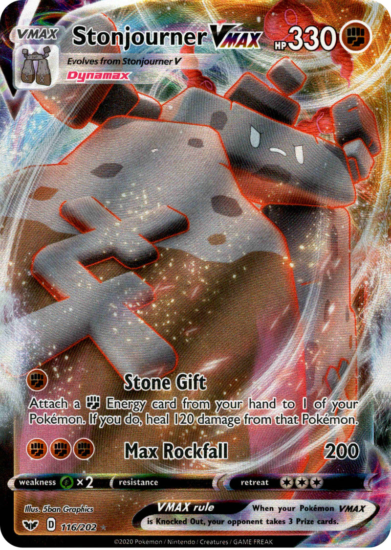 Stonjourner VMAX - 116/202 - Sword & Shield Card Cavern Trading Cards, LLC Stonjourner VMAX - 116/202 - Sword & Shield Card Cavern Trading Cards, LLC