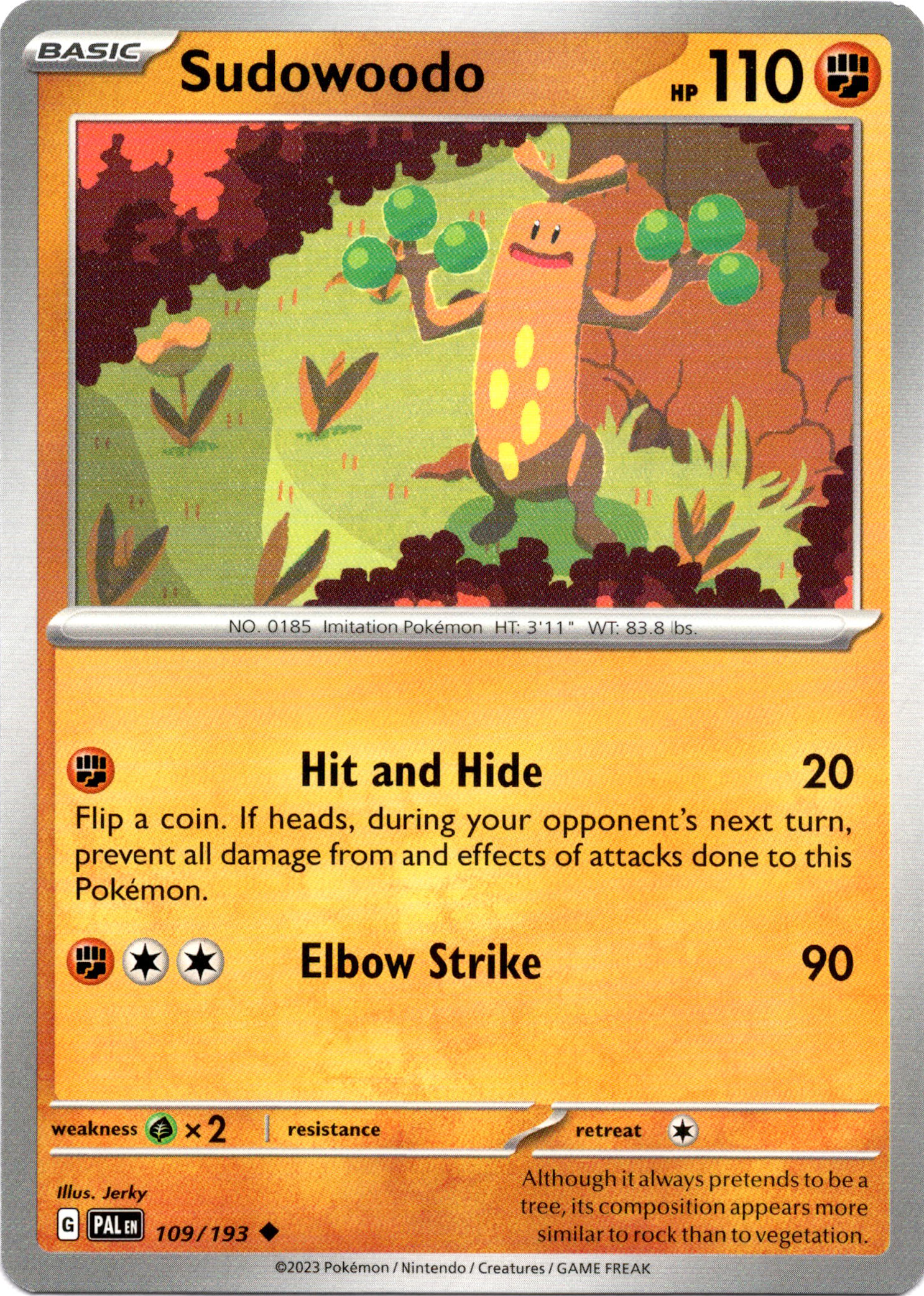 Sudowoodo - 109/193 - Paldea Evolved - Card Cavern